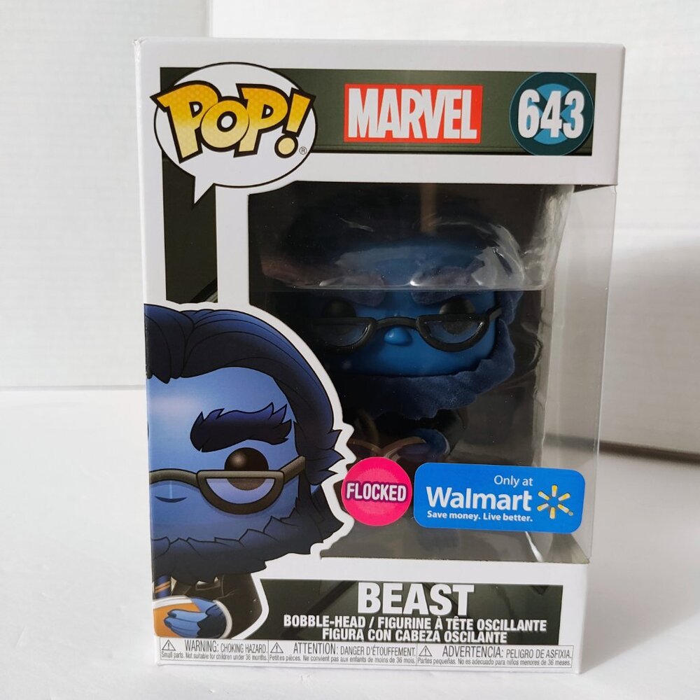 Pop! Marvel - Beast #643 (Flocked) - Walmart Exclusive